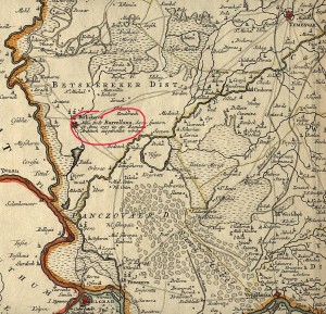 Banat map 1740 - marked