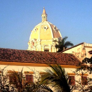 Cupula de de l'exterior de l'esglesia Pere Claver, Cartagena de Indias, Colombia